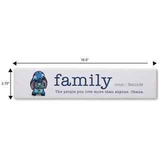 Foto 7 | Decoración De Pared Con Tablones De Madera De Disney Lilo Y Stitch Ohana Family - Venta Internacional.