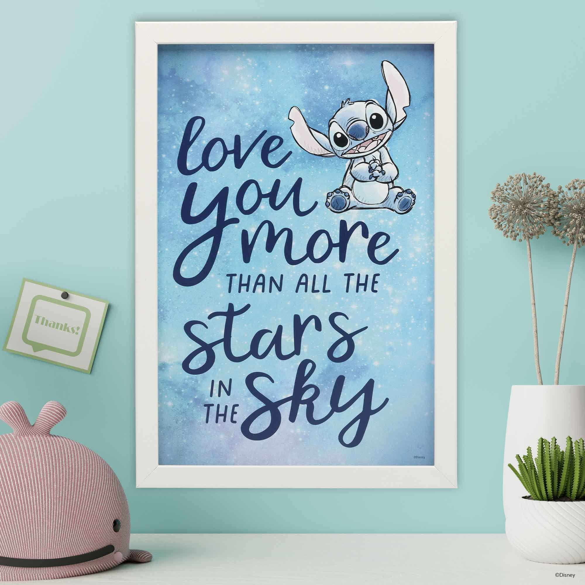 Foto 6 pulgar | Decoración De Pared Disney Lilo Y Stitch Love You More Kids - Venta Internacional.