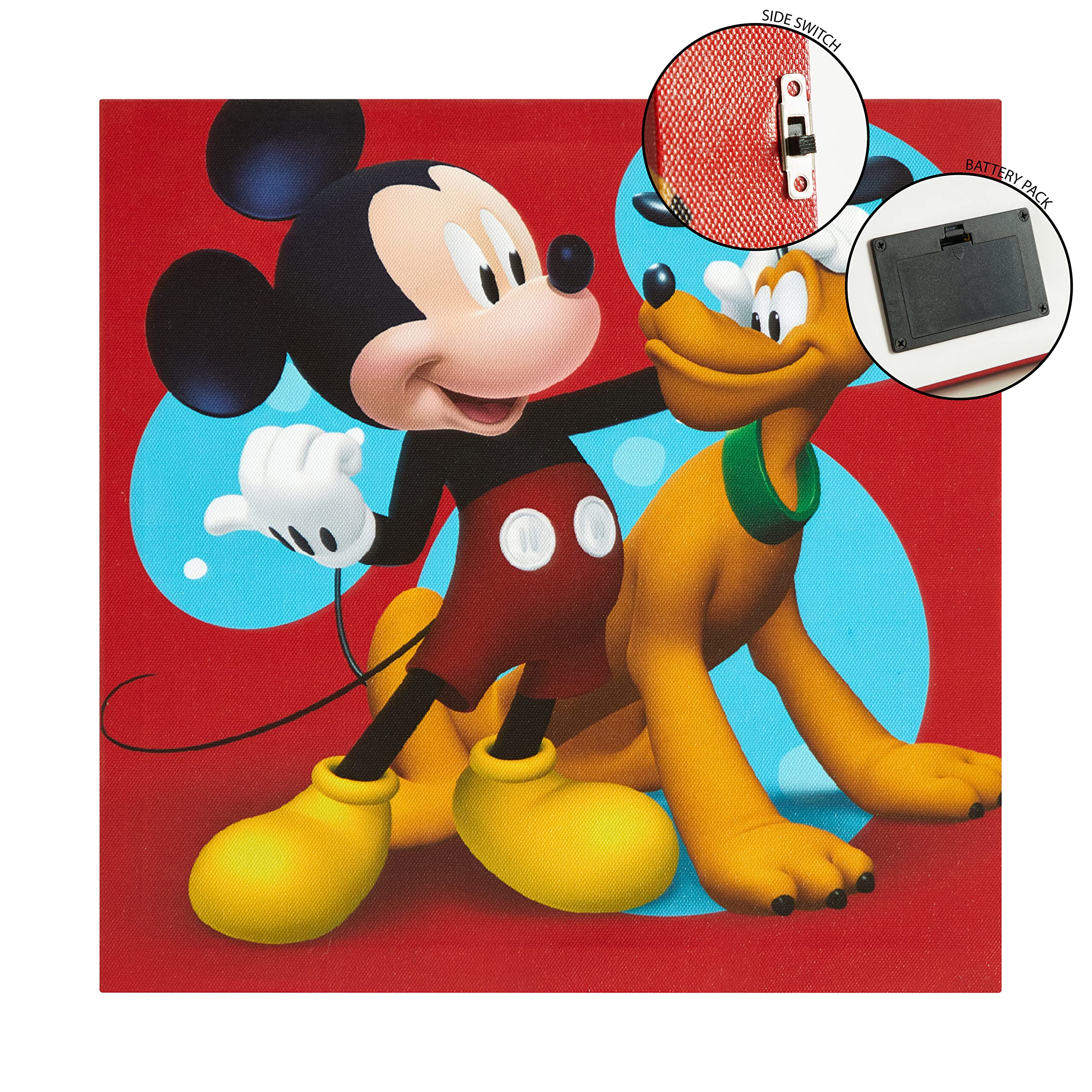 Foto 7 pulgar | Set De Arte De Pared Led En Lienzo Idea Nuova Disney Mickey Mouse - Venta Internacional.