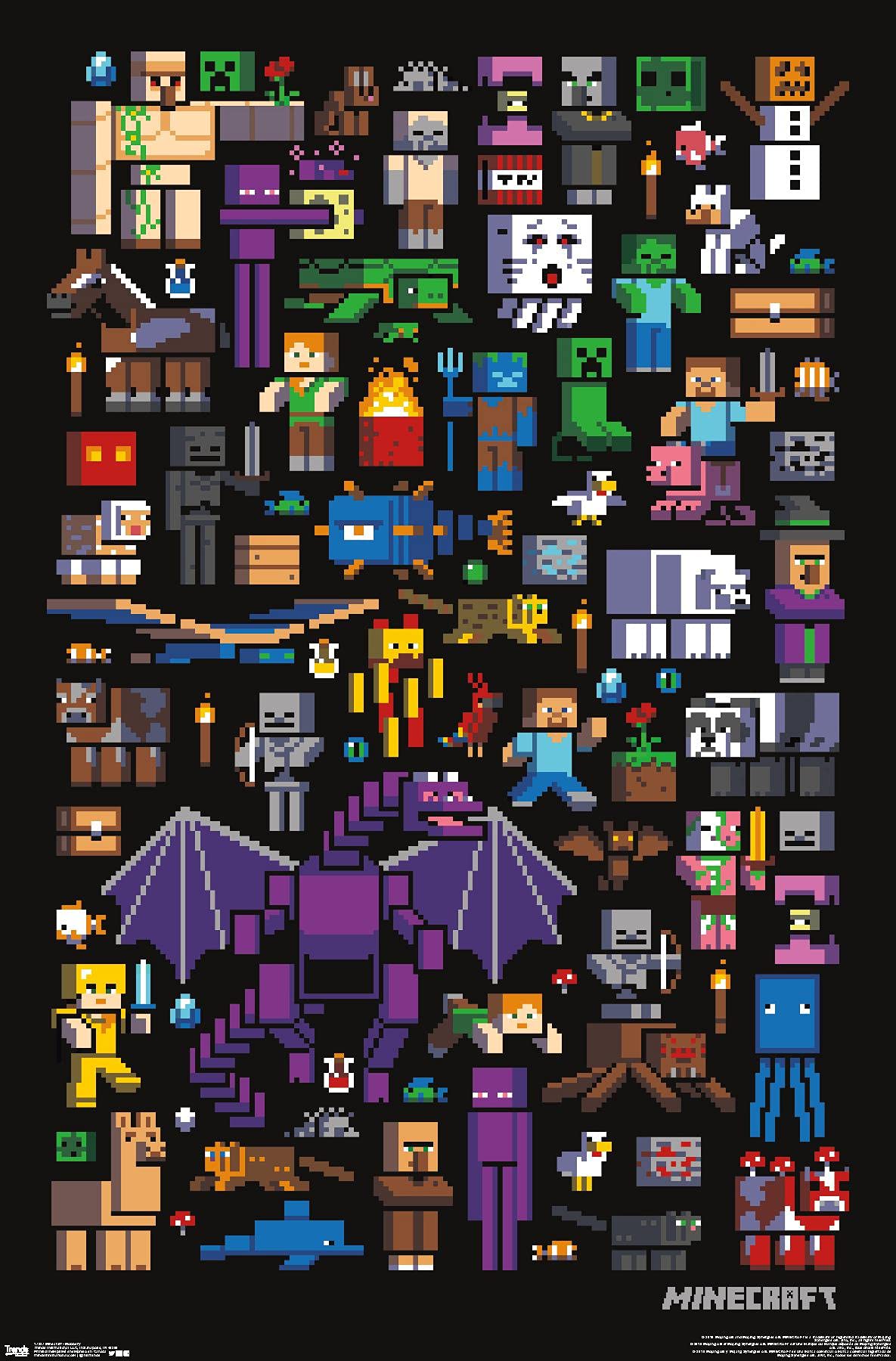 Foto 2 pulgar | Póster De Pared Trends International Minecraft Mobbery, 22 X 34 Cm - Venta Internacional.
