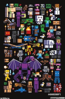 Foto 1 | Póster De Pared Trends International Minecraft Mobbery, 22 X 34 Cm - Venta Internacional.