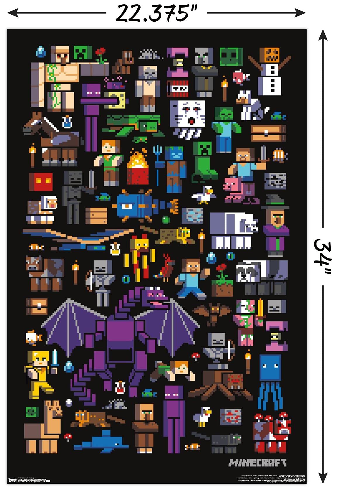 Foto 4 pulgar | Póster De Pared Trends International Minecraft Mobbery, 22 X 34 Cm - Venta Internacional.