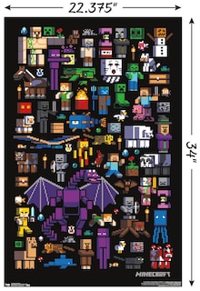 Foto 3 | Póster De Pared Trends International Minecraft Mobbery, 22 X 34 Cm - Venta Internacional.