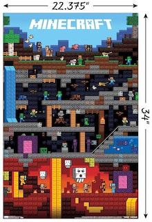 Foto 3 | Póster De Pared Trends International Minecraft Worldly, 22 X 34 Cm - Venta Internacional.