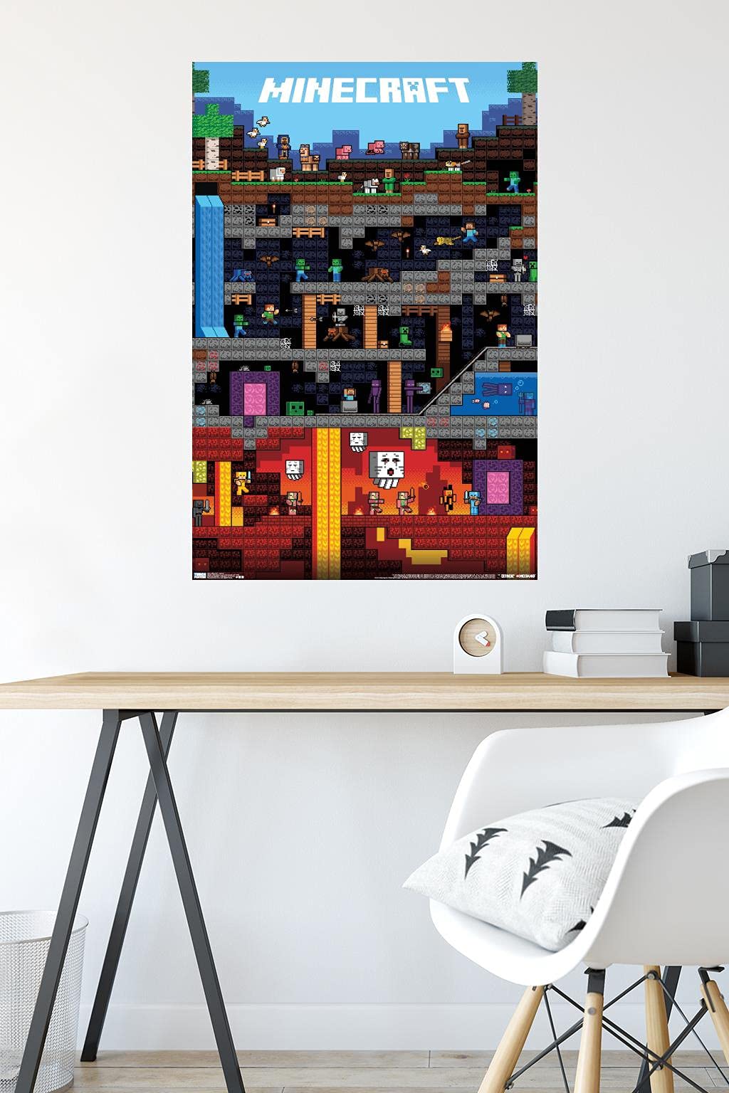 Foto 4 | Póster De Pared Trends International Minecraft Worldly, 22 X 34 Cm - Venta Internacional.
