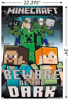 Foto 3 | Póster Mural Trends International Minecraft Beware Of The Dark - Venta Internacional.