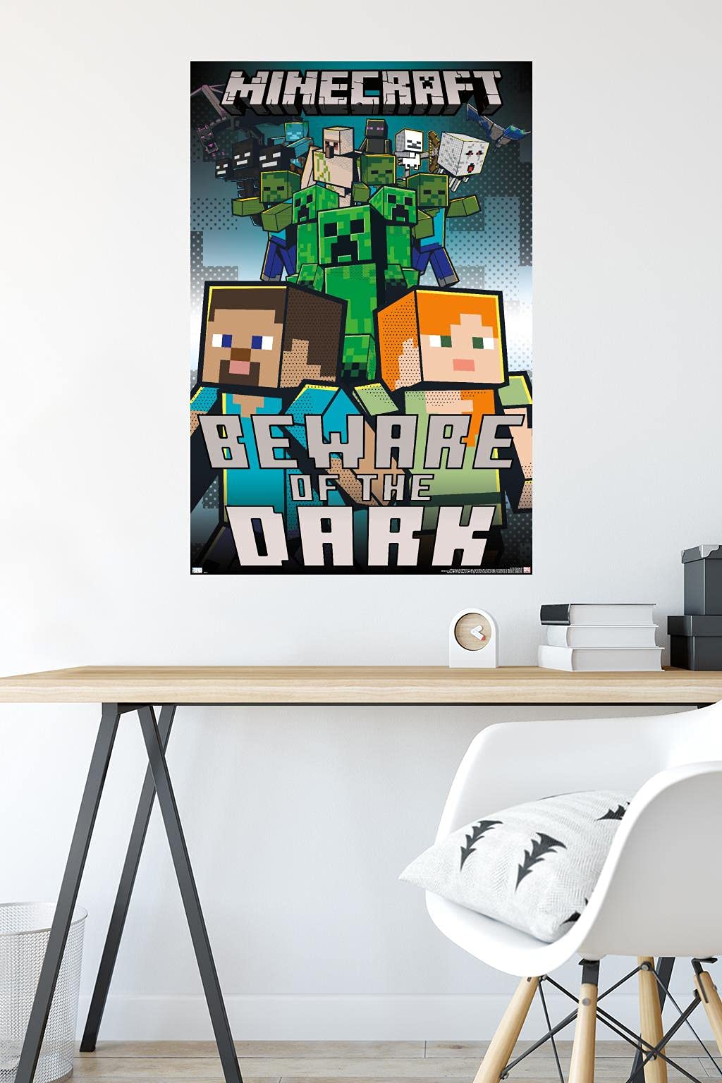 Foto 5 pulgar | Póster Mural Trends International Minecraft Beware Of The Dark - Venta Internacional.
