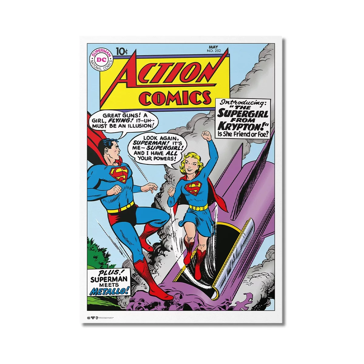 Foto 2 pulgar | Poster Exclusivo (piezas Limitadas) Portada De Super Man Action Comics Nº252