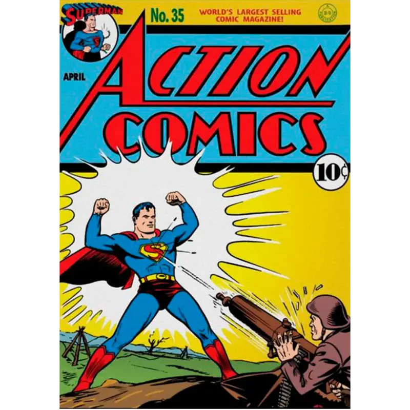 Poster Exclusivo (piezas Limitadas) Portada De Super Man Action Comics Nº35