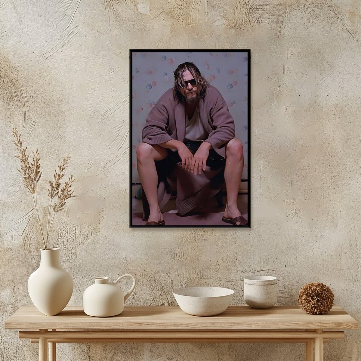 Foto 5 pulgar | Póster Divertido De La Película De Baño El Gran Lebowski, 40 X 60 Cm, Enmarcado - Venta Internacional.