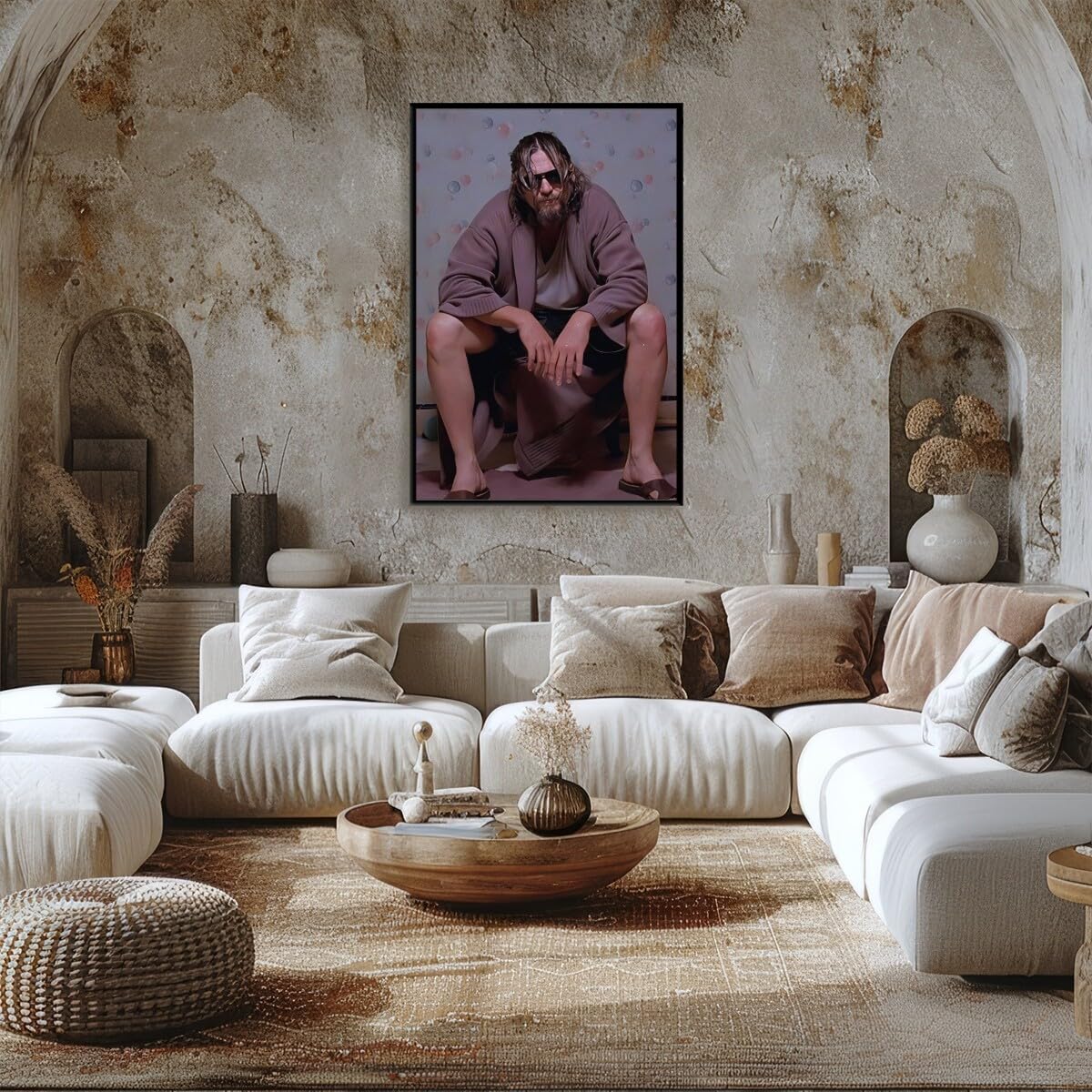 Foto 6 pulgar | Póster Divertido De La Película De Baño El Gran Lebowski, 40 X 60 Cm, Enmarcado - Venta Internacional.