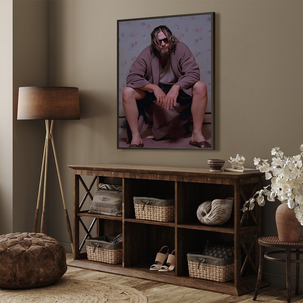 Foto 7 pulgar | Póster Divertido De La Película De Baño El Gran Lebowski, 40 X 60 Cm, Enmarcado - Venta Internacional.