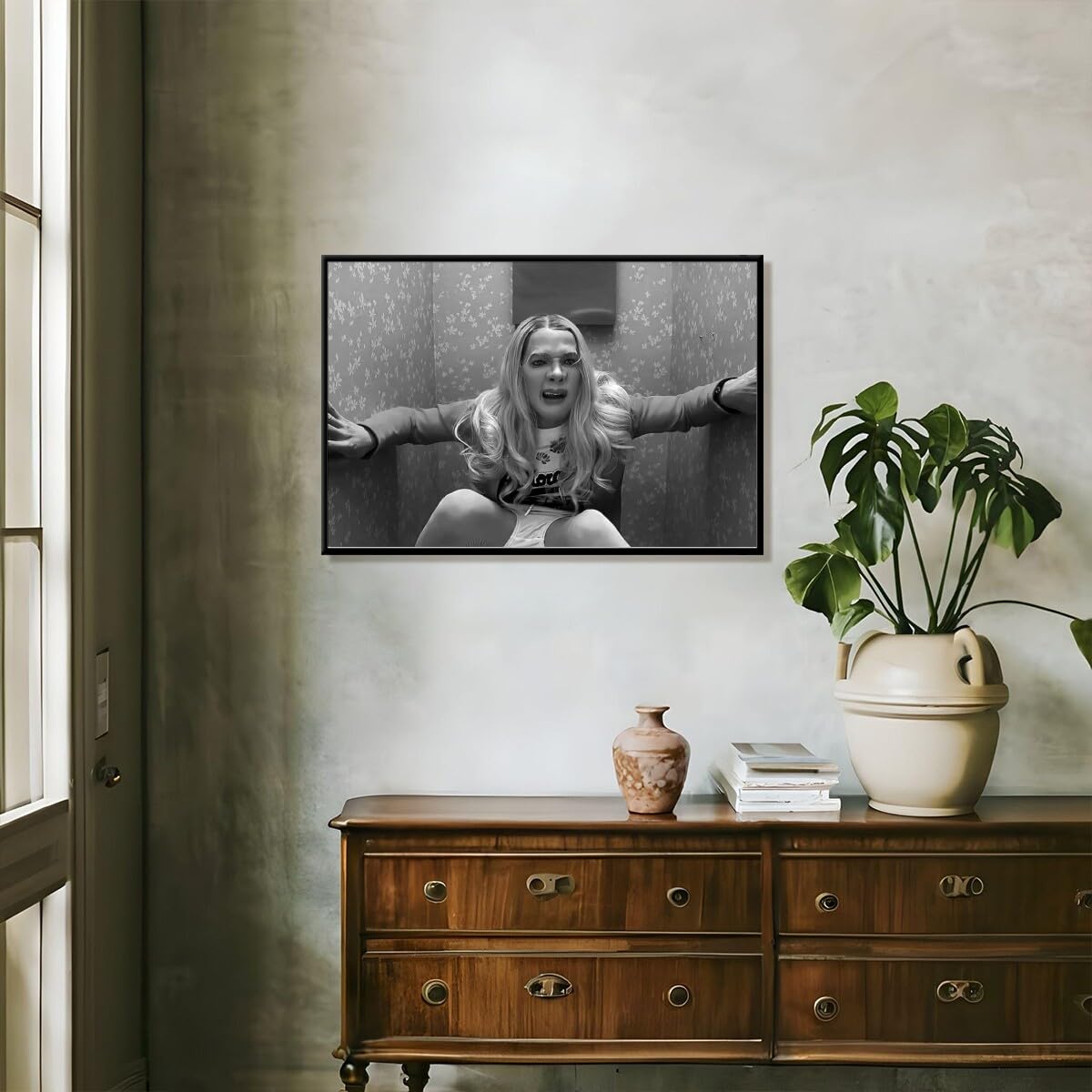 Foto 8 pulgar | Póster Para Pared De Baño, Comedia Cómica Vintage En Blanco Y Negro - Venta Internacional.