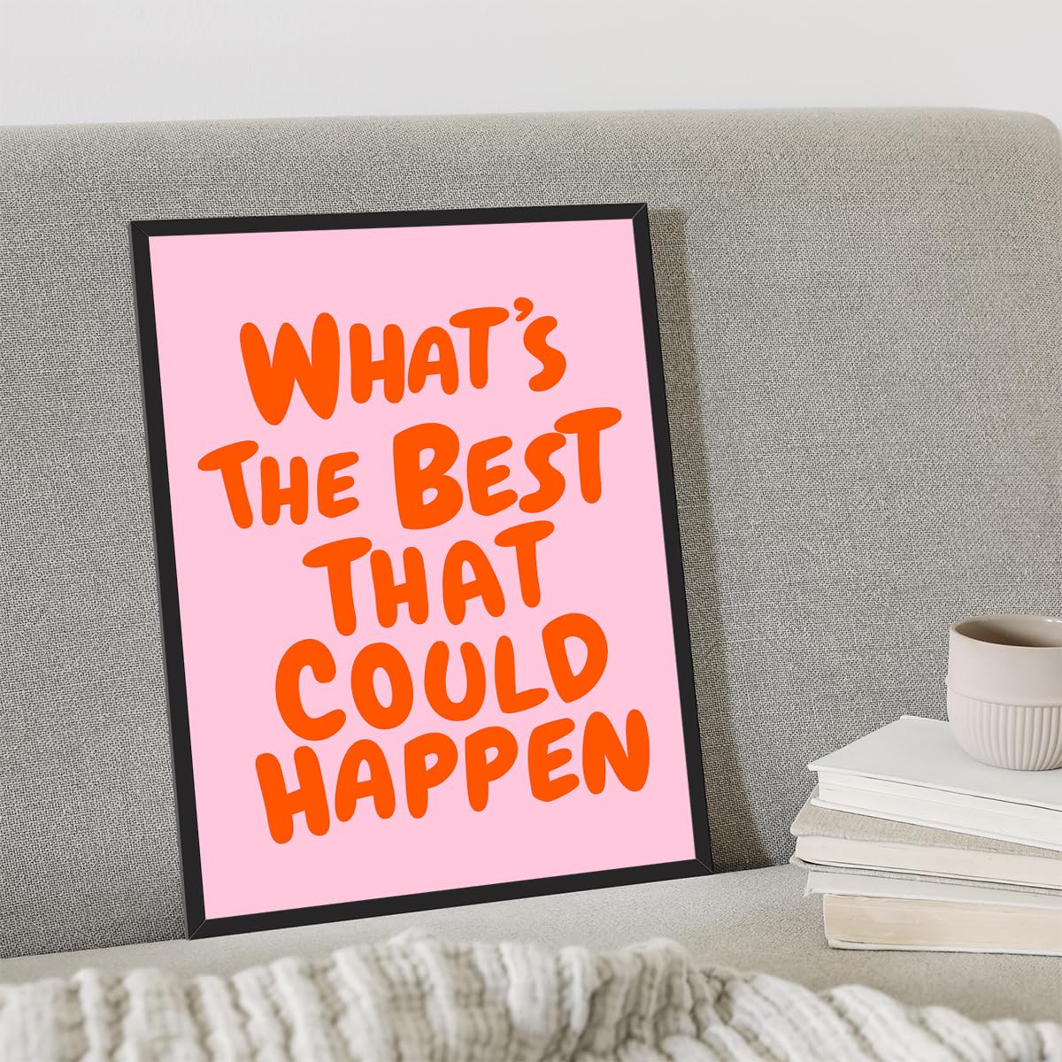 Foto 2 | Póster Trendy Con La Frase «lo Mejor Que Podría Pasar», 40 X 60 Cm - Venta Internacional.