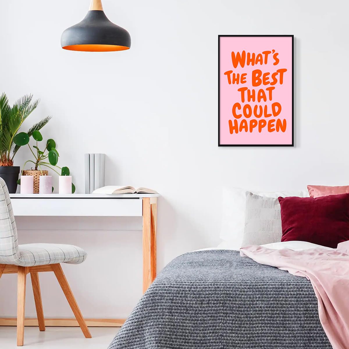 Foto 5 pulgar | Póster Trendy Con La Frase «lo Mejor Que Podría Pasar», 40 X 60 Cm - Venta Internacional.