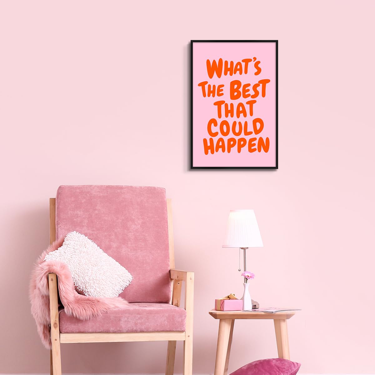 Foto 8 pulgar | Póster Trendy Con La Frase «lo Mejor Que Podría Pasar», 40 X 60 Cm - Venta Internacional.