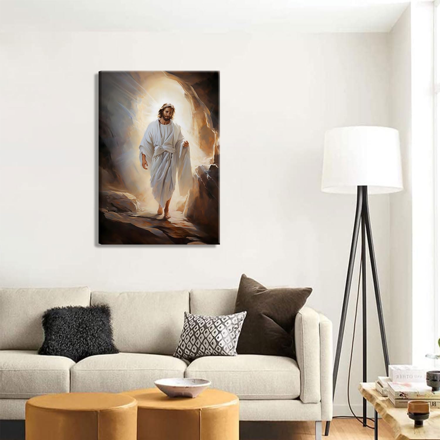Foto 4 pulgar | Lienzo Decorativo La Resurrección De Jesús Sonriendo, 60 X 90 Cm - Venta Internacional.