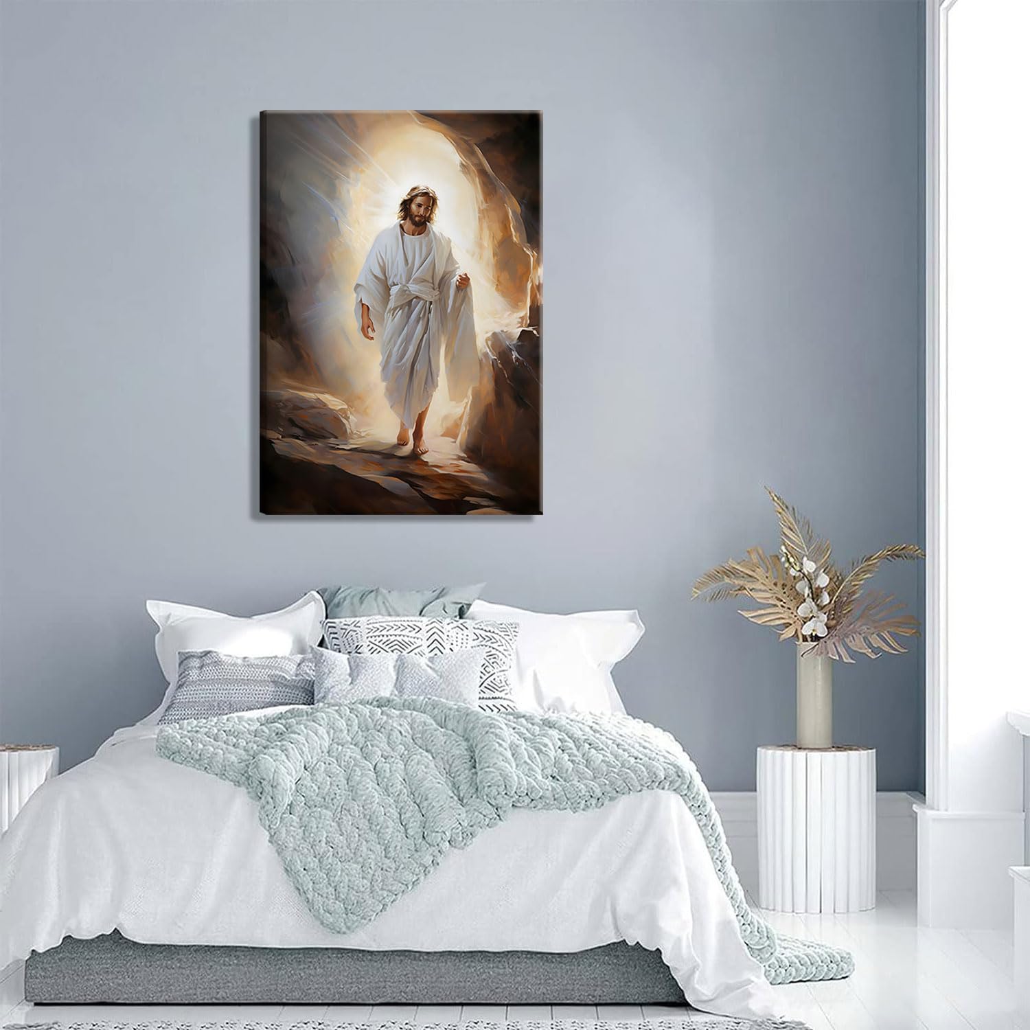 Foto 6 pulgar | Lienzo Decorativo La Resurrección De Jesús Sonriendo, 60 X 90 Cm - Venta Internacional.