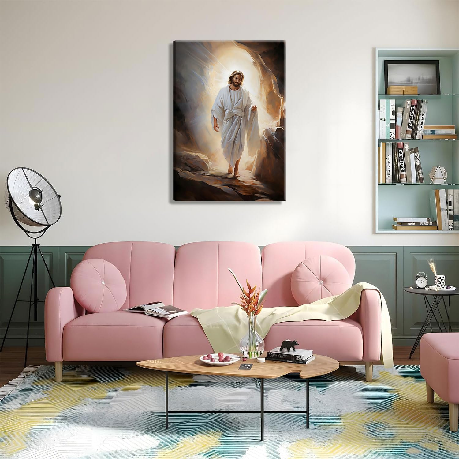 Foto 8 pulgar | Lienzo Decorativo La Resurrección De Jesús Sonriendo, 60 X 90 Cm - Venta Internacional.