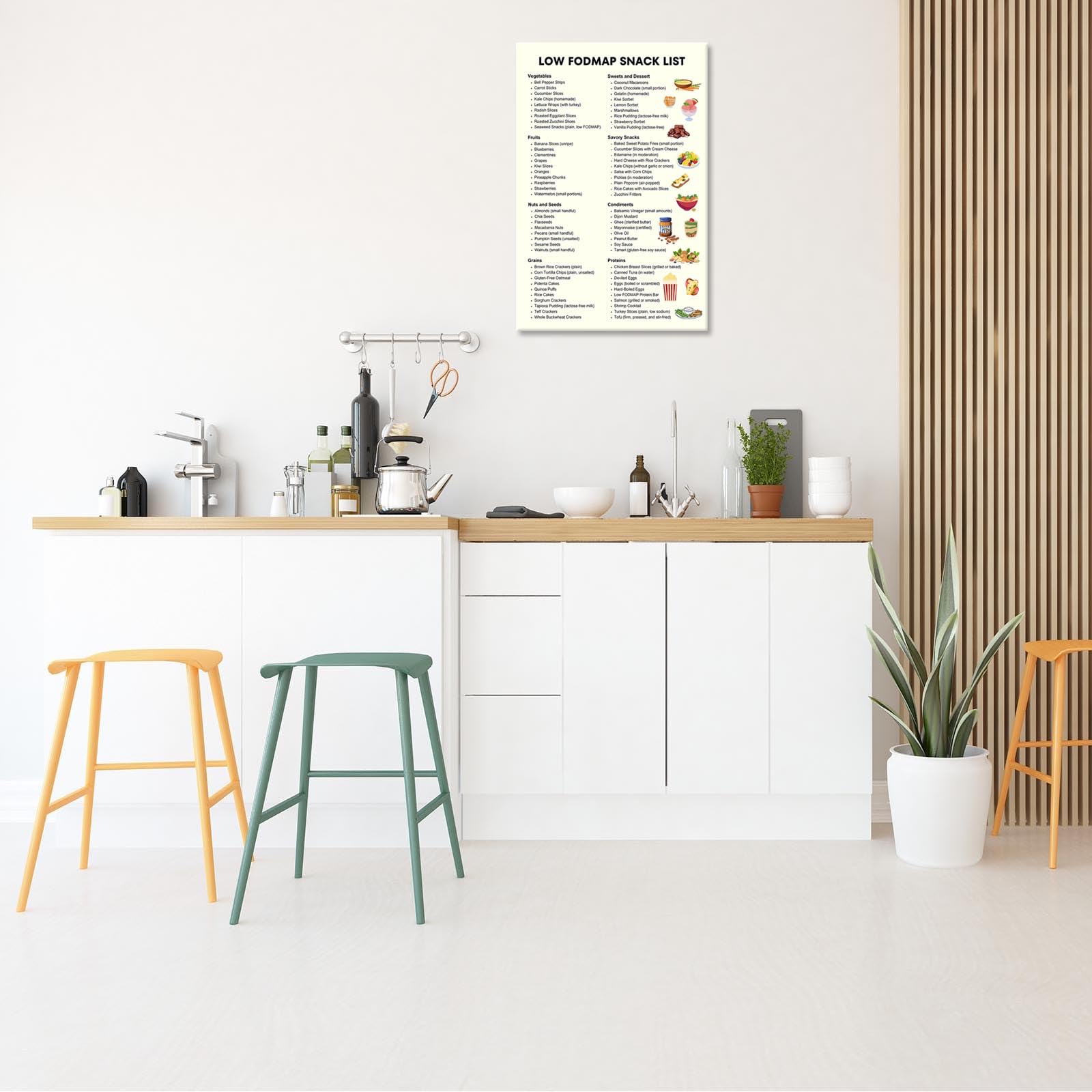 Foto 5 pulgar | Láminas Murales Divertidas Sobre Combinaciones De Alimentos Y Nutrientes Para Cocina - Venta Internacional.