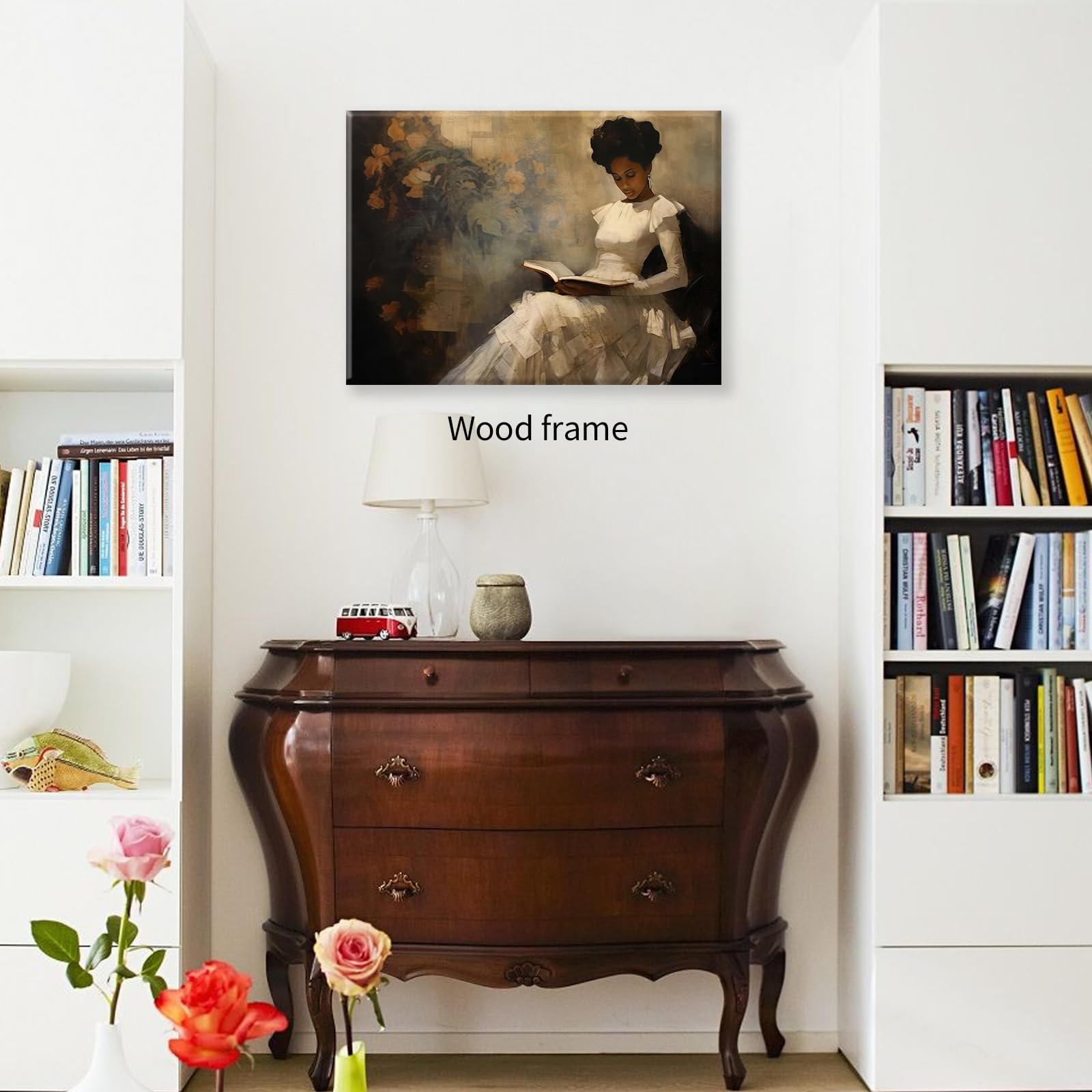 Foto 5 | Póster Niña Negra Leyendo Retrato Femenino Africano 40x60 Cm - Venta Internacional.