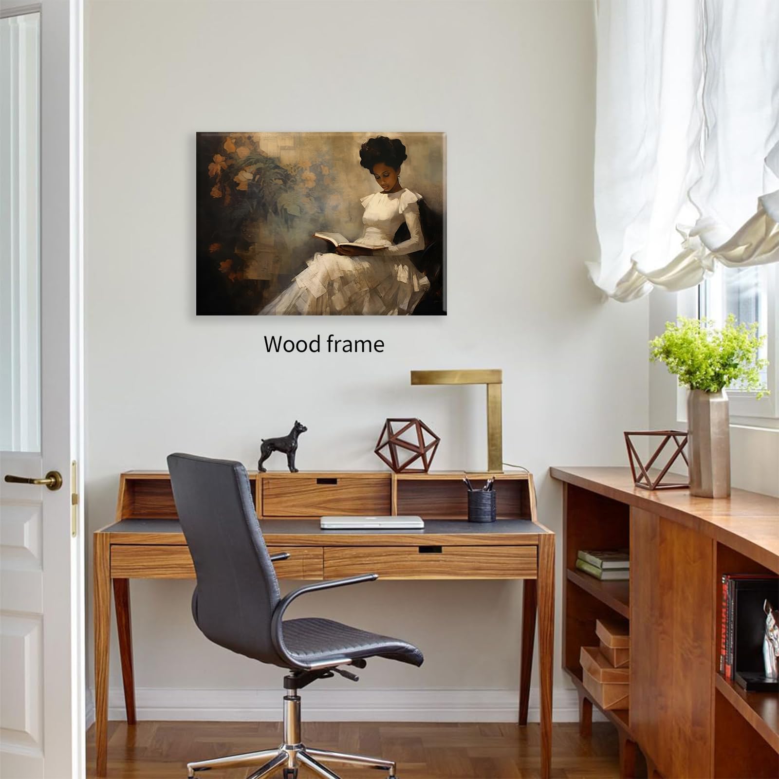 Foto 6 | Póster Niña Negra Leyendo Retrato Femenino Africano 40x60 Cm - Venta Internacional.