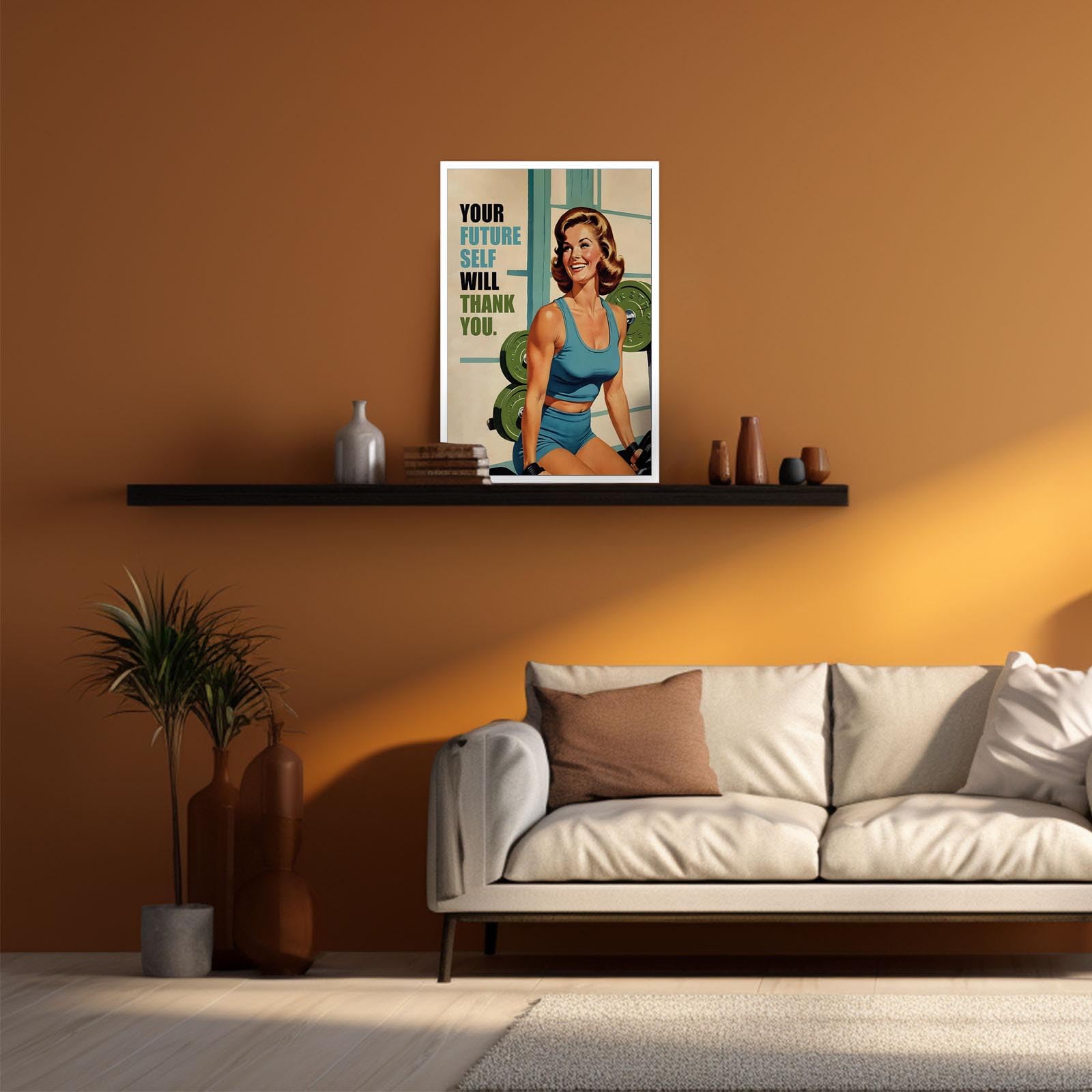 Foto 5 pulgar | Pósteres De Lienzo Retro Para Gimnasio, Niña, Ejercicio, Pared, 40 X 60 Cm - Venta Internacional.