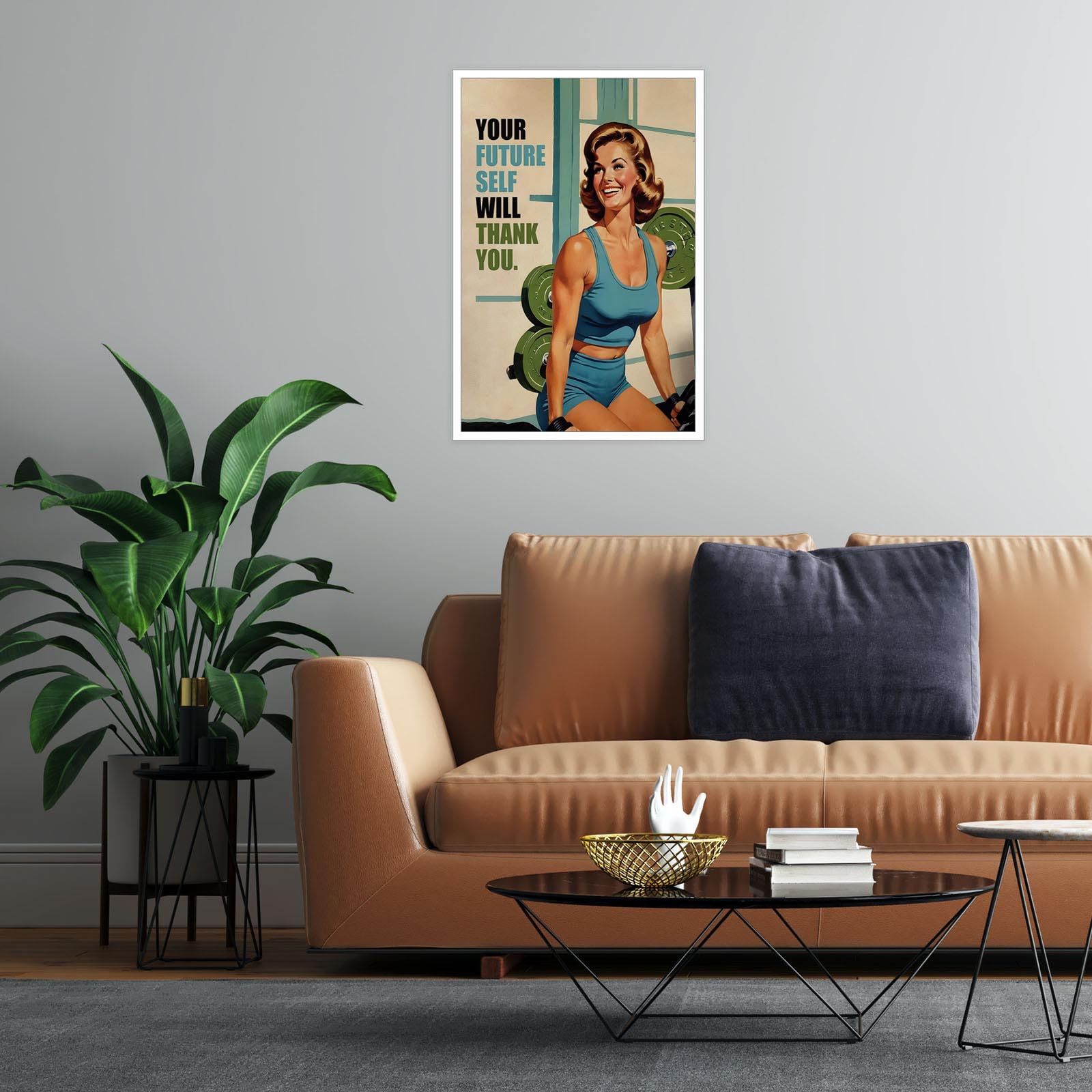 Foto 8 pulgar | Pósteres De Lienzo Retro Para Gimnasio, Niña, Ejercicio, Pared, 40 X 60 Cm - Venta Internacional.