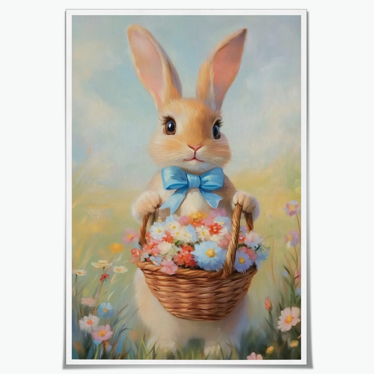 Póster Decorativo Vintage Con Forma De Conejo De Pascua, 40 X 60 Cm, Sin Marco - Venta Internacional.