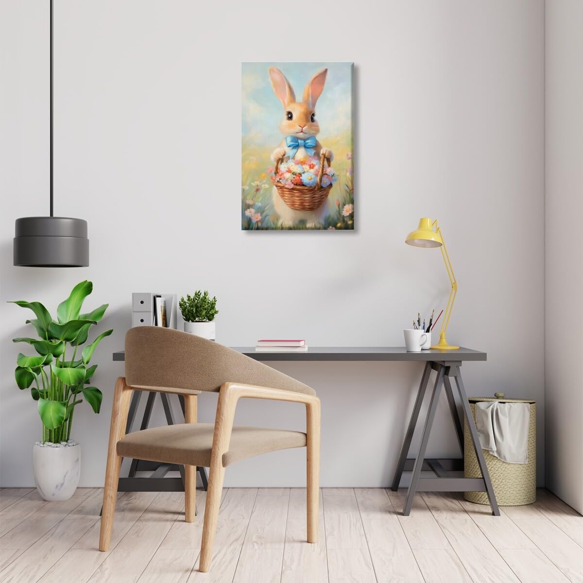 Foto 4 pulgar | Póster Decorativo Vintage Con Forma De Conejo De Pascua, 40 X 60 Cm, Sin Marco - Venta Internacional.