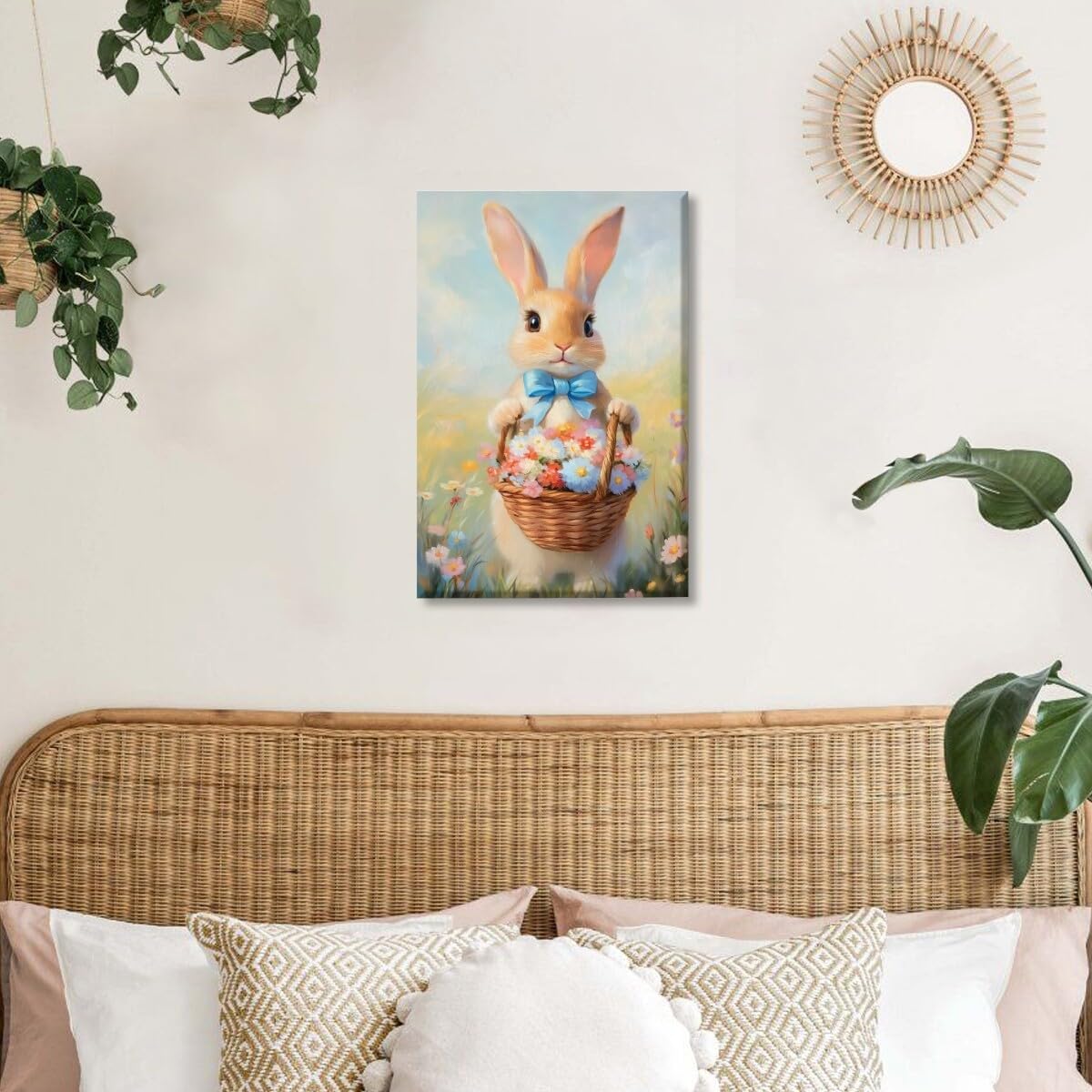 Foto 5 pulgar | Póster Decorativo Vintage Con Forma De Conejo De Pascua, 40 X 60 Cm, Sin Marco - Venta Internacional.