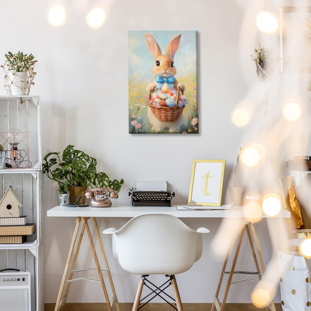 Foto 5 | Póster Decorativo Vintage Con Forma De Conejo De Pascua, 40 X 60 Cm, Sin Marco - Venta Internacional.