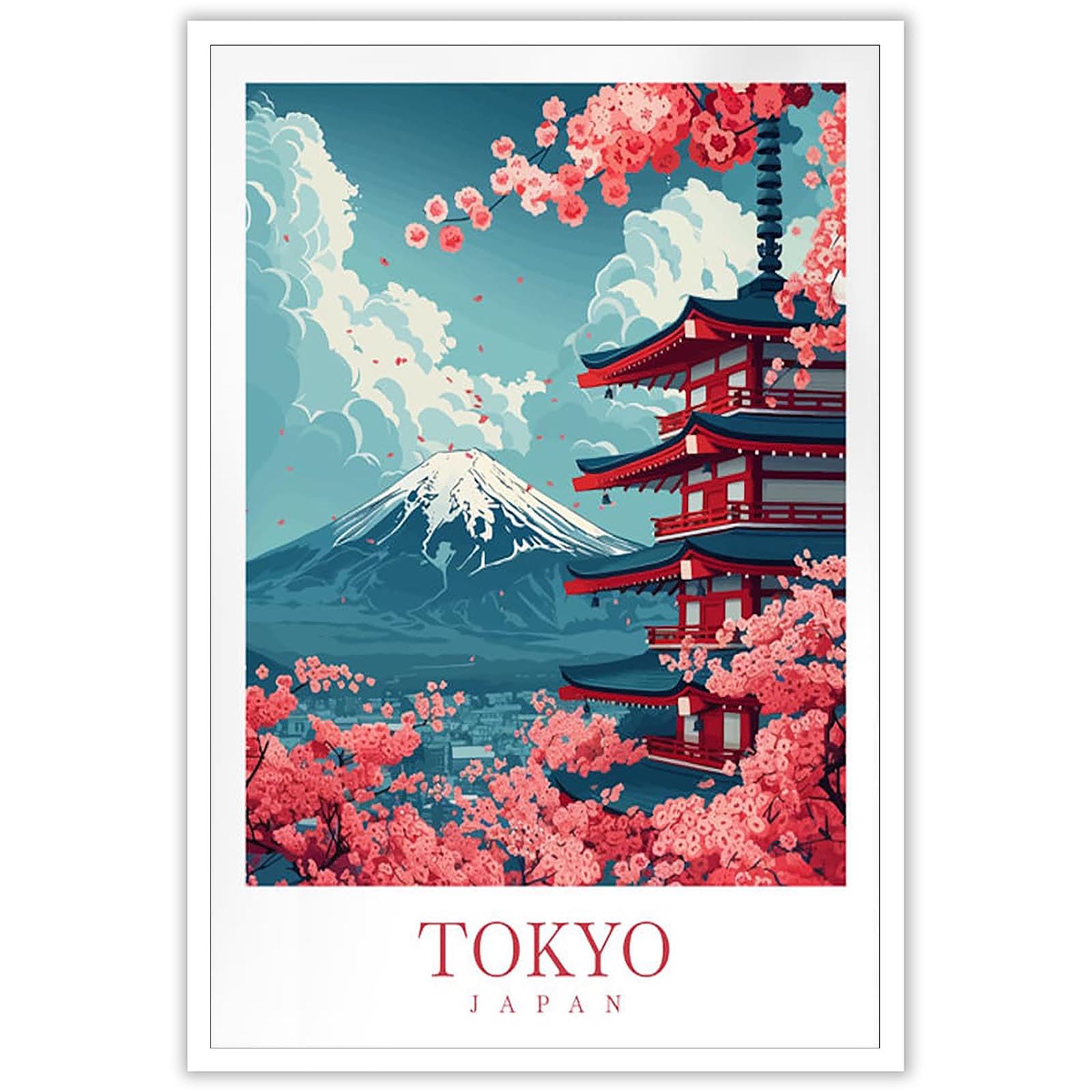 Foto 2 pulgar | Pósteres De Lienzo Con El Moderno Paisaje De La Ciudad De Tokio, 40 X 60 Cm, Sin Marco - Venta Internacional.