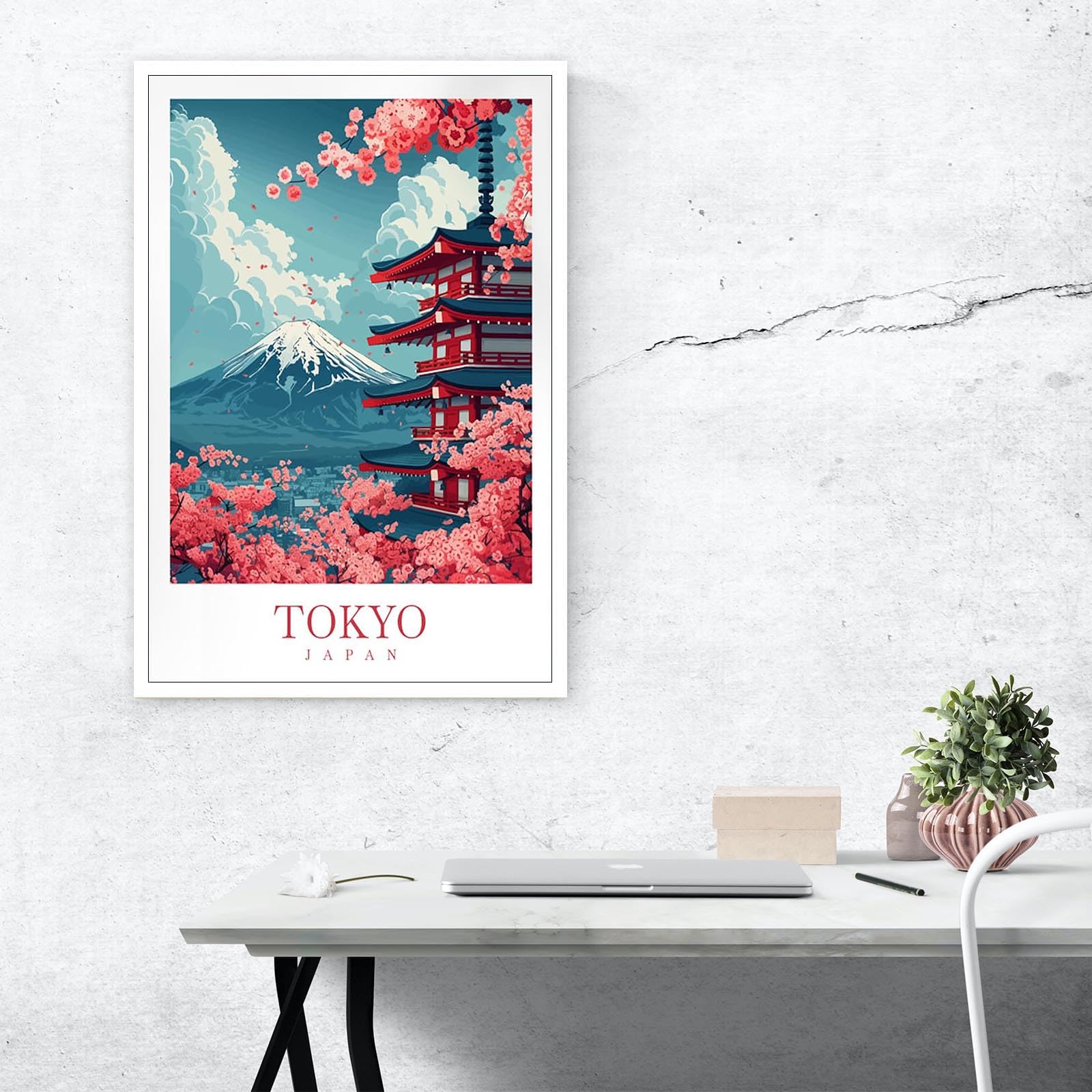 Foto 6 pulgar | Pósteres De Lienzo Con El Moderno Paisaje De La Ciudad De Tokio, 40 X 60 Cm, Sin Marco - Venta Internacional.