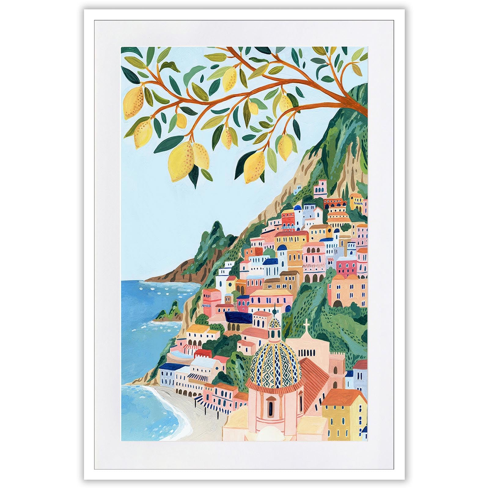Foto 2 pulgar | Póster Mural Moderno Con Paisajes De La Costa De Amalfi, Italia, 40 X 60 Cm - Venta Internacional.