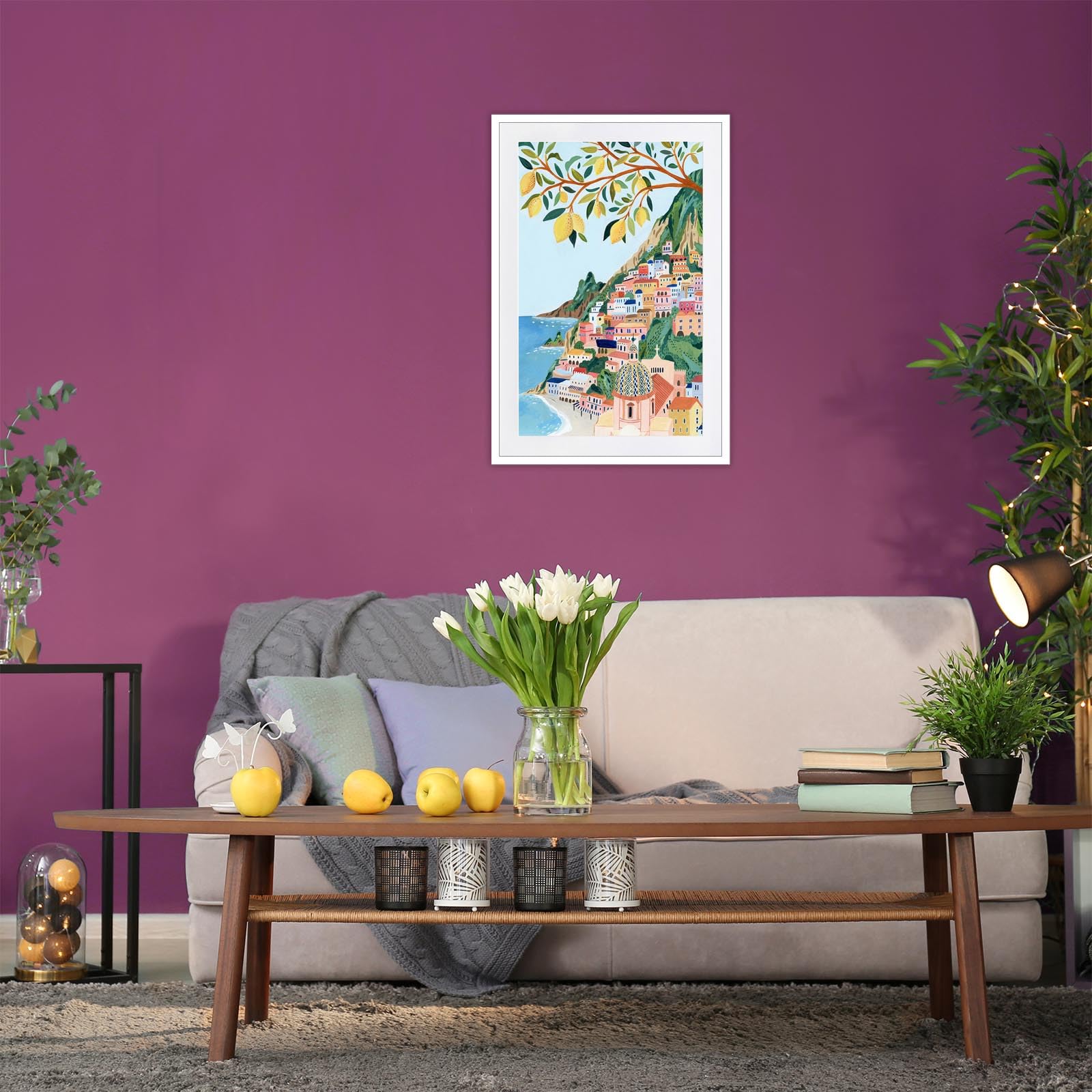 Foto 4 pulgar | Póster Mural Moderno Con Paisajes De La Costa De Amalfi, Italia, 40 X 60 Cm - Venta Internacional.