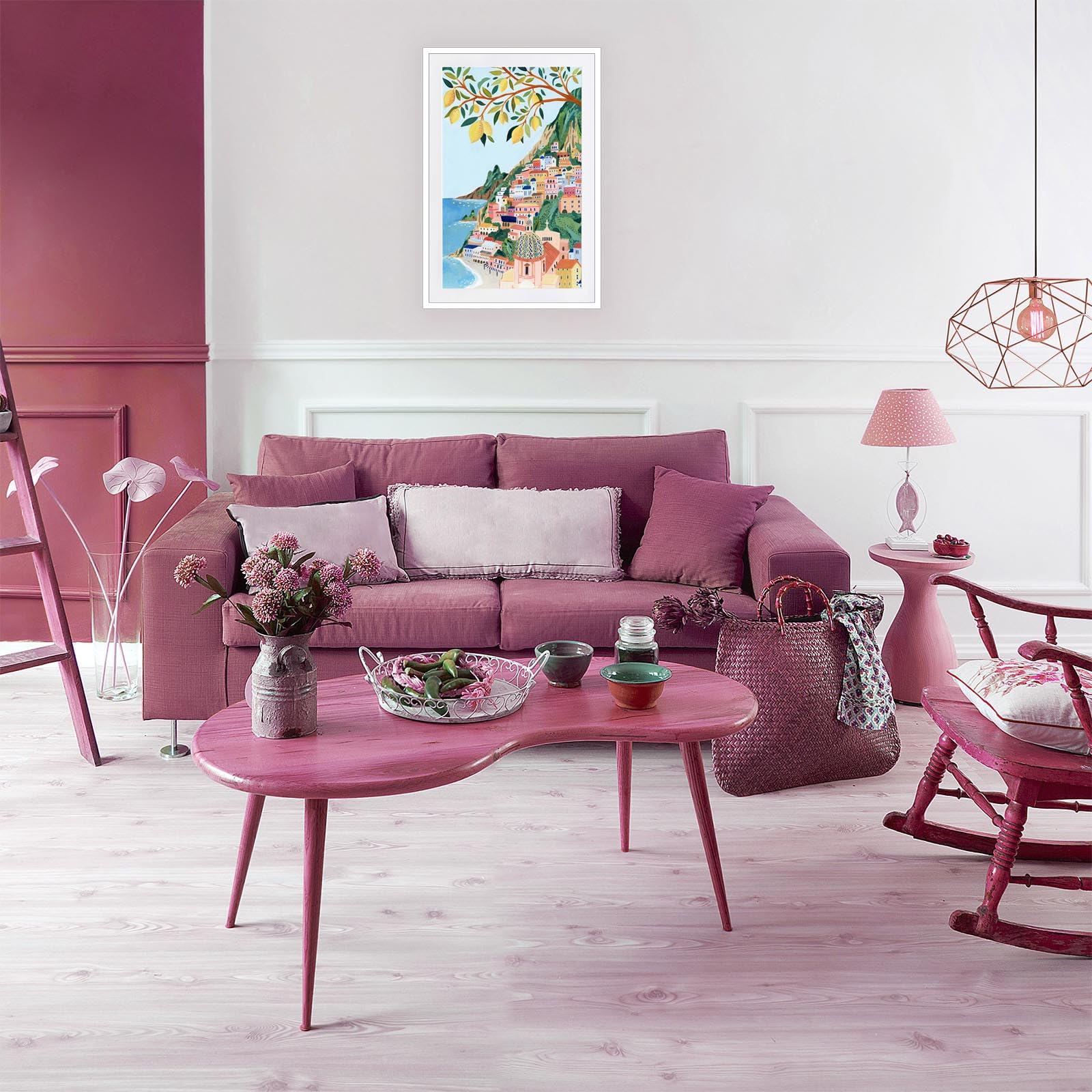 Foto 4 | Póster Mural Moderno Con Paisajes De La Costa De Amalfi, Italia, 40 X 60 Cm - Venta Internacional.