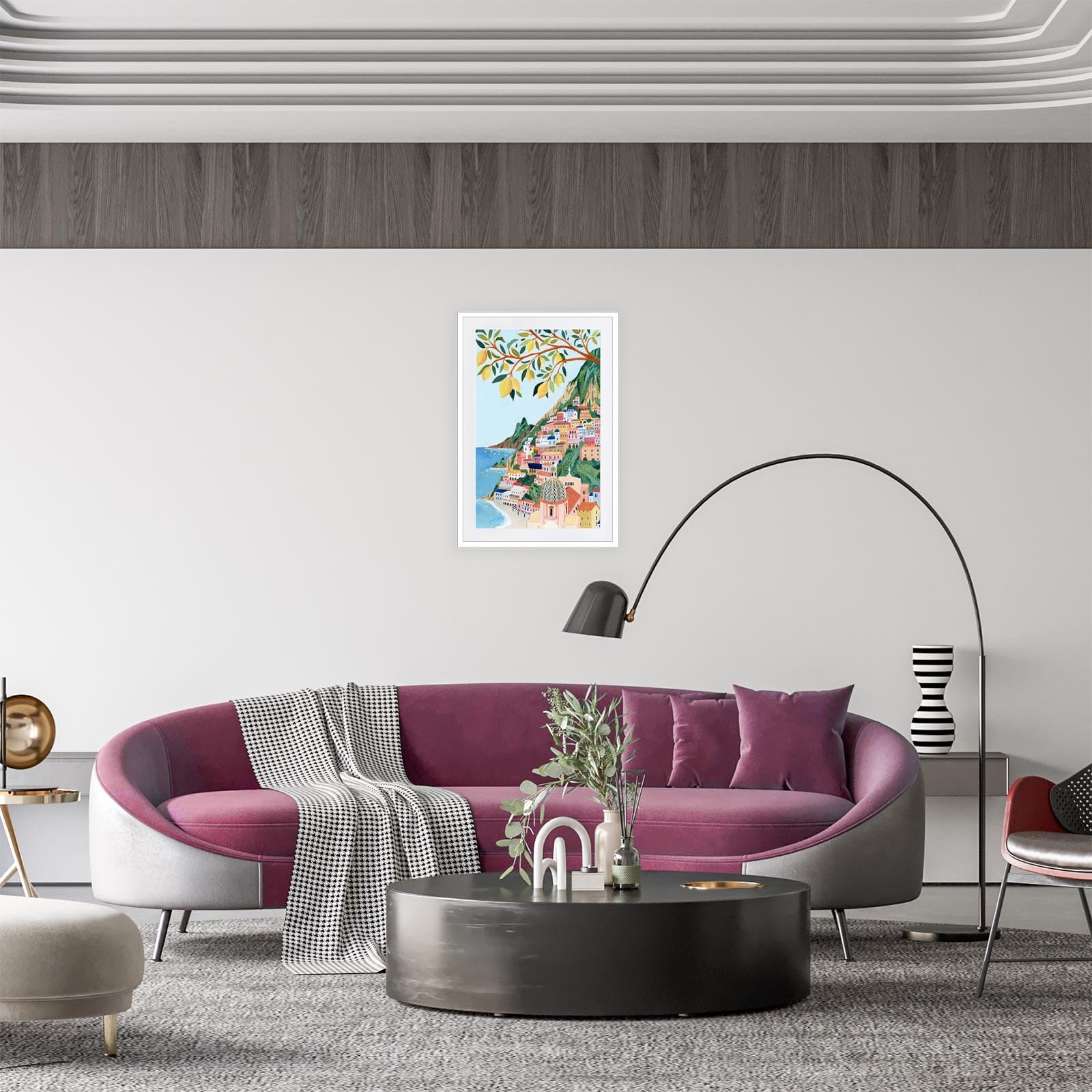 Foto 7 pulgar | Póster Mural Moderno Con Paisajes De La Costa De Amalfi, Italia, 40 X 60 Cm - Venta Internacional.