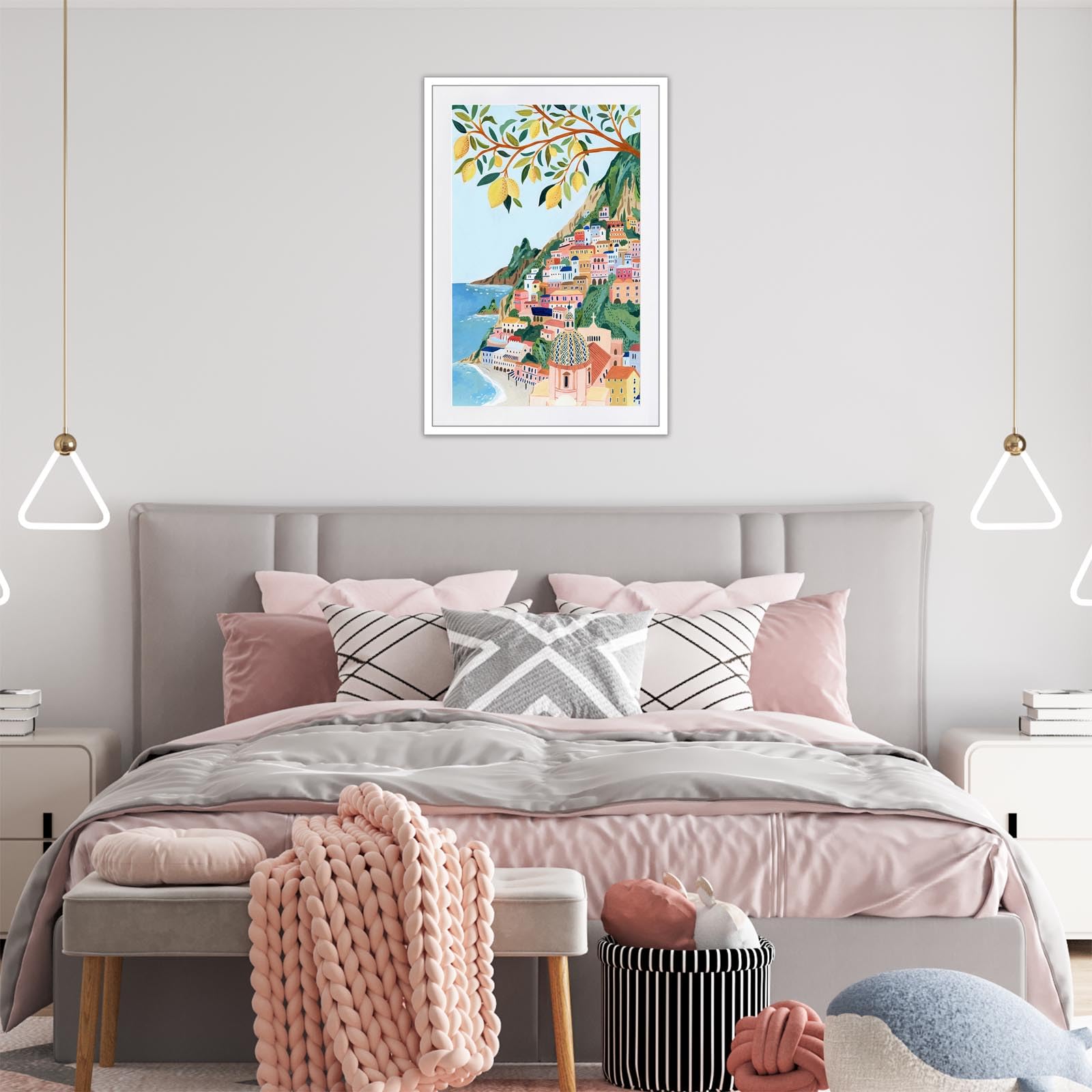 Foto 8 pulgar | Póster Mural Moderno Con Paisajes De La Costa De Amalfi, Italia, 40 X 60 Cm - Venta Internacional.