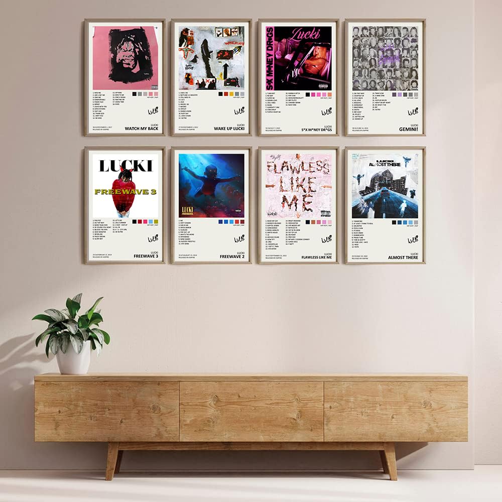 Foto 4 | Set De Pósteres De Lienzo Limitado Firmado Para La Portada Del Álbum Lucki Music - Venta Internacional.