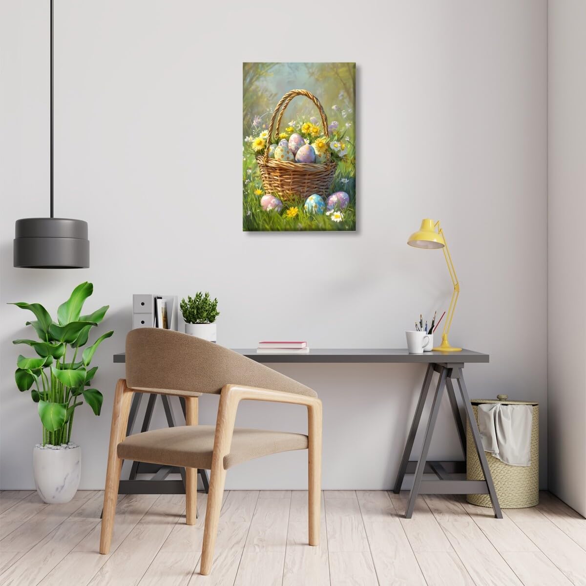Foto 4 pulgar | Lienzo Para Pared Con Estampado De Huevos De Pascua, Estilo Vintage, Primavera, 40 X 60 Cm - Venta Internacional.