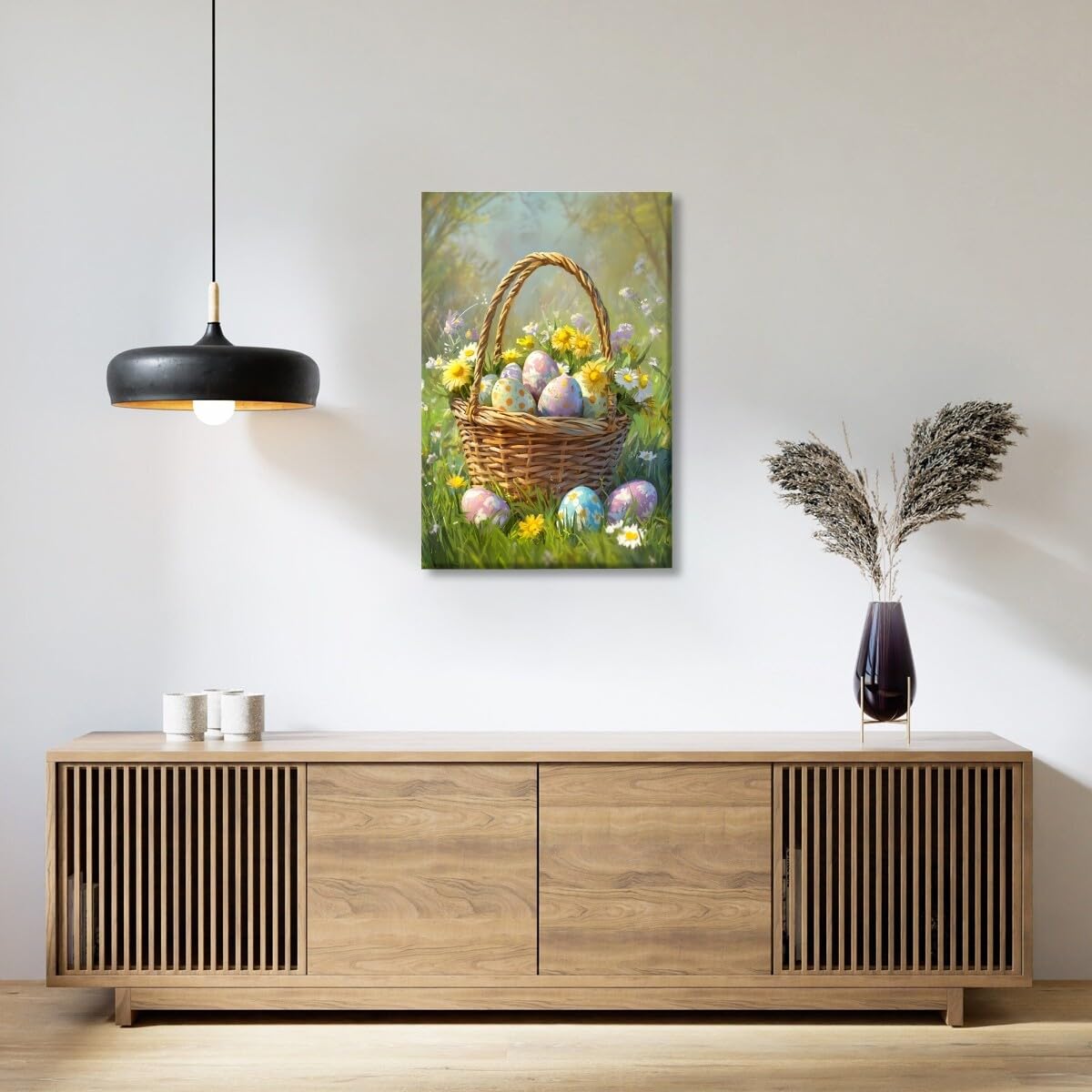 Foto 7 pulgar | Lienzo Para Pared Con Estampado De Huevos De Pascua, Estilo Vintage, Primavera, 40 X 60 Cm - Venta Internacional.