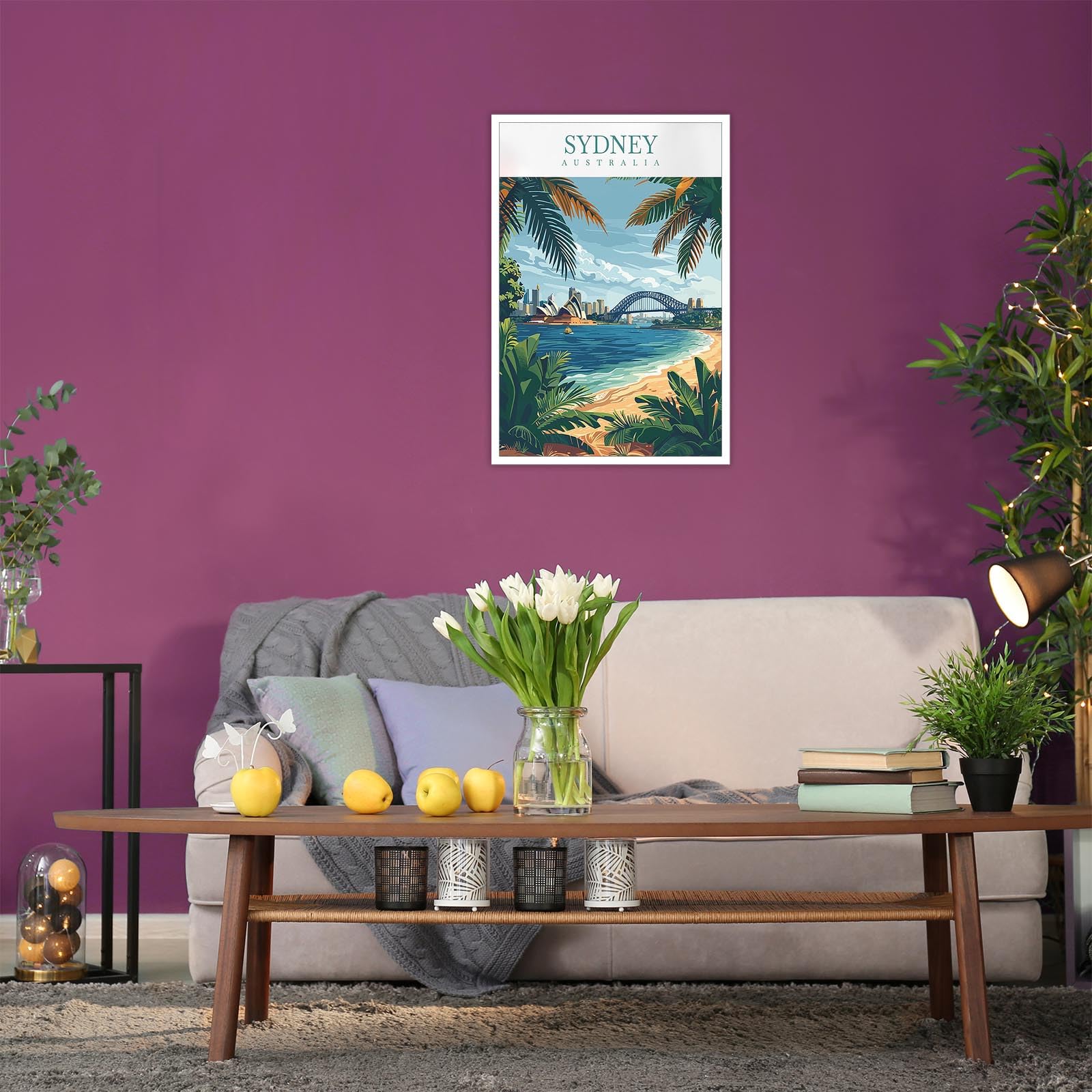 Foto 4 pulgar | Pósteres En Lienzo Para Pared Con Paisajes De La Ciudad De Sídney, Viajes, 40 X 60 Cm - Venta Internacional.