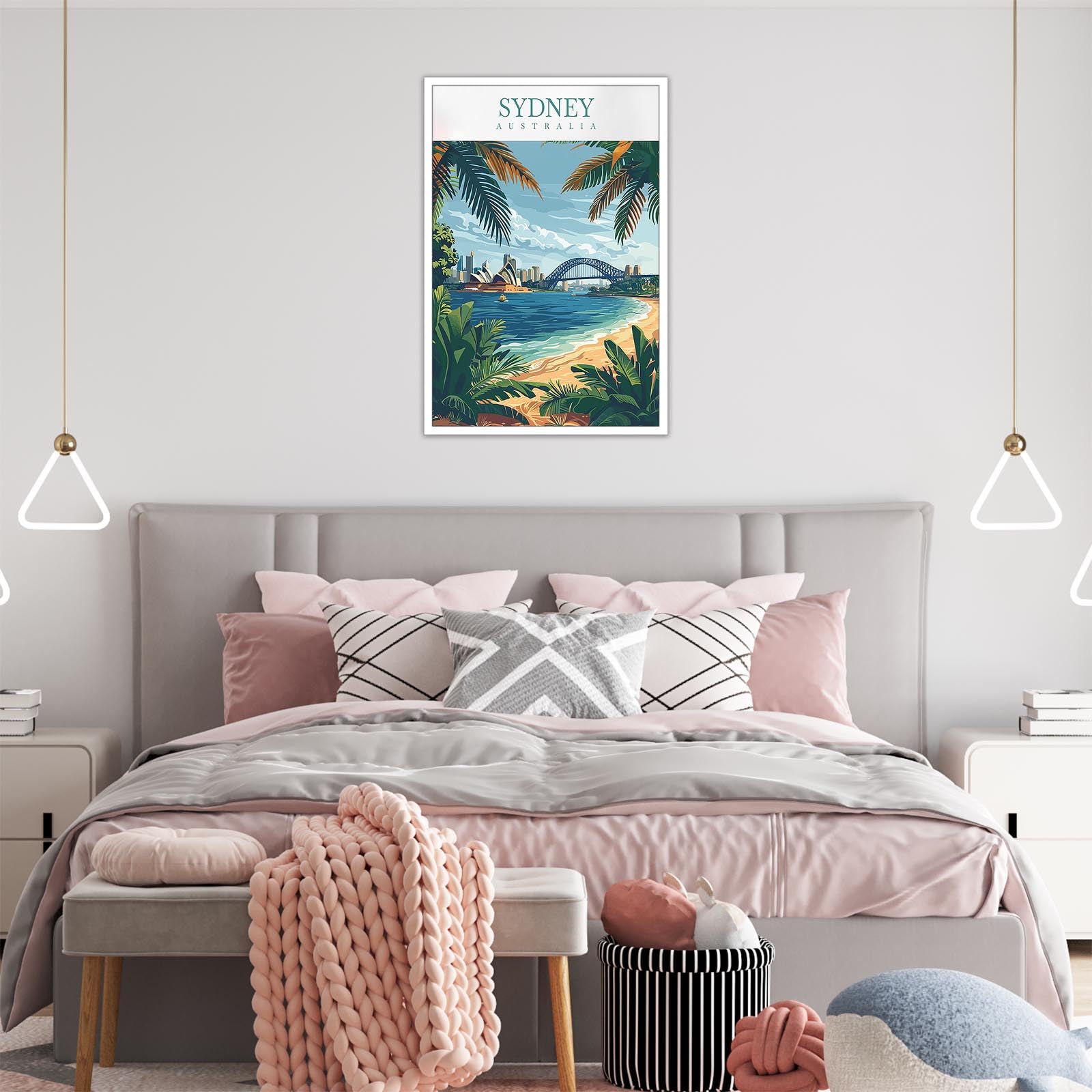Foto 7 | Pósteres En Lienzo Para Pared Con Paisajes De La Ciudad De Sídney, Viajes, 40 X 60 Cm - Venta Internacional.