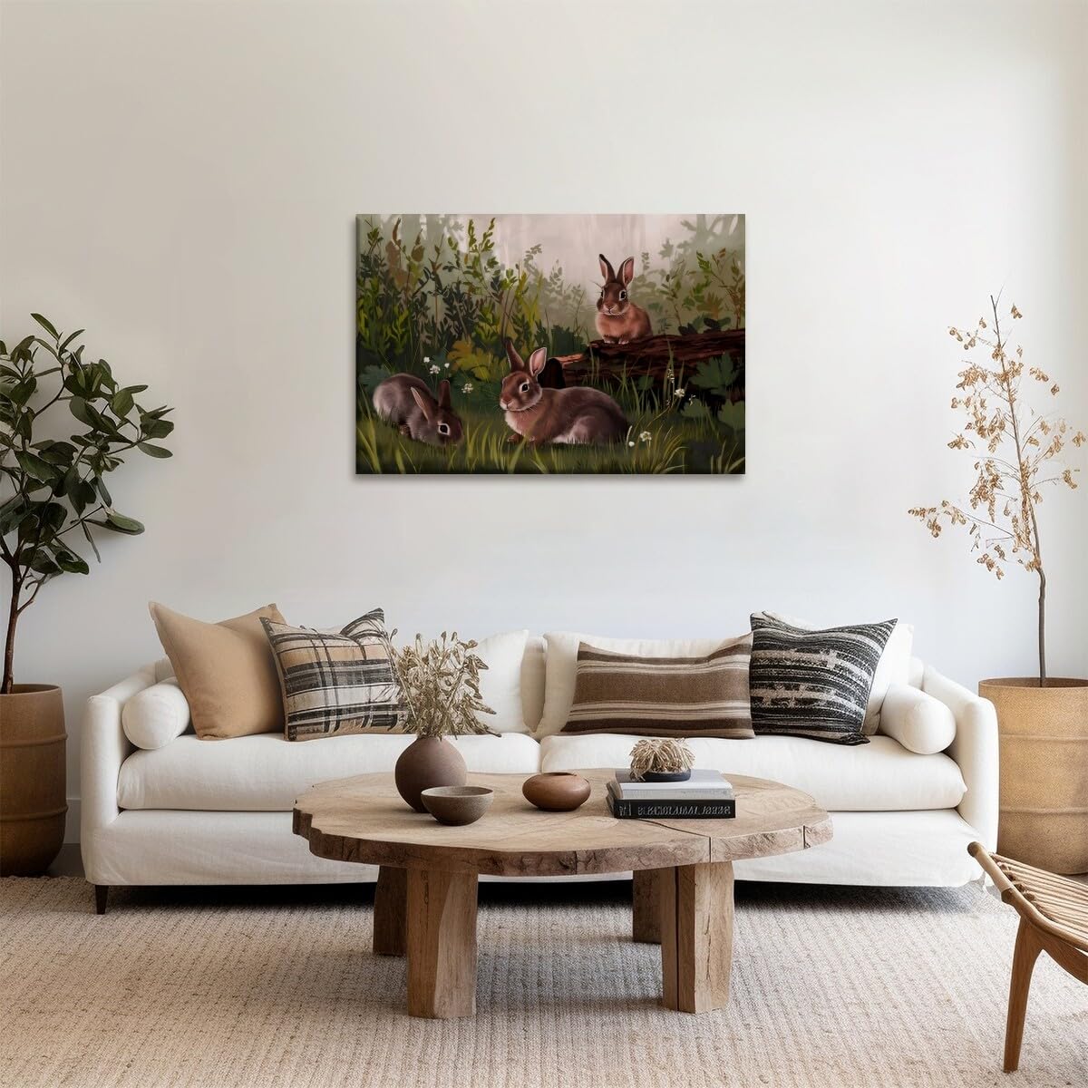 Foto 4 pulgar | Lienzo Decorativo Vintage Con Diseño De Conejos De Pascua, 40 X 60 Cm - Venta Internacional.