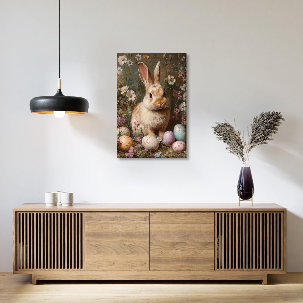 Foto 7 pulgar | Lienzo Decorativo Vintage Con Forma De Huevo De Conejo De Pascua, 40 X 60 Cm, Sin Marco - Venta Internacional.