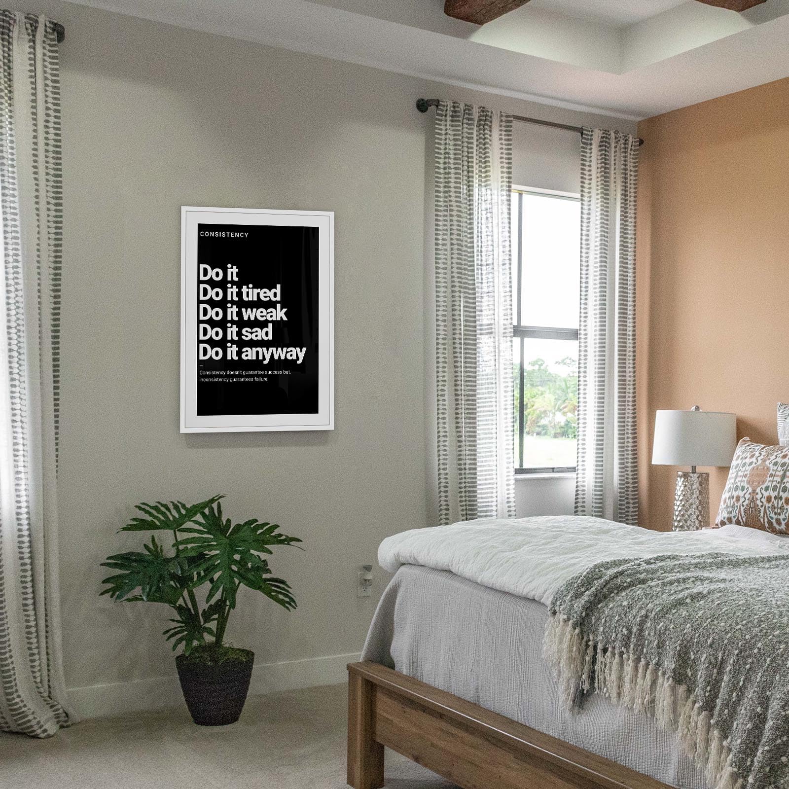 Foto 4 pulgar | Póster Decorativo Para Pared Con Frases Inspiradoras Y Consistentes De Color Negro Divertido, 40 X 60 Cm - Venta
