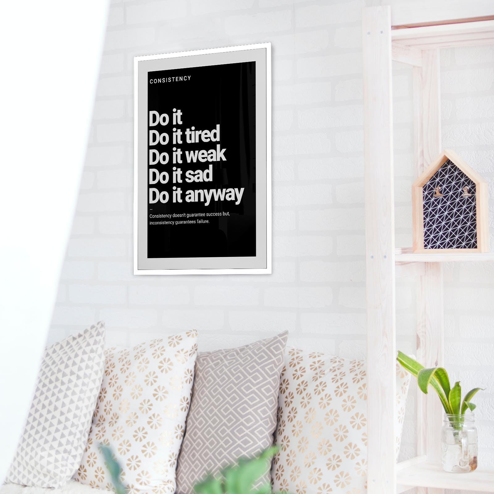 Foto 5 pulgar | Póster Decorativo Para Pared Con Frases Inspiradoras Y Consistentes De Color Negro Divertido, 40 X 60 Cm - Venta