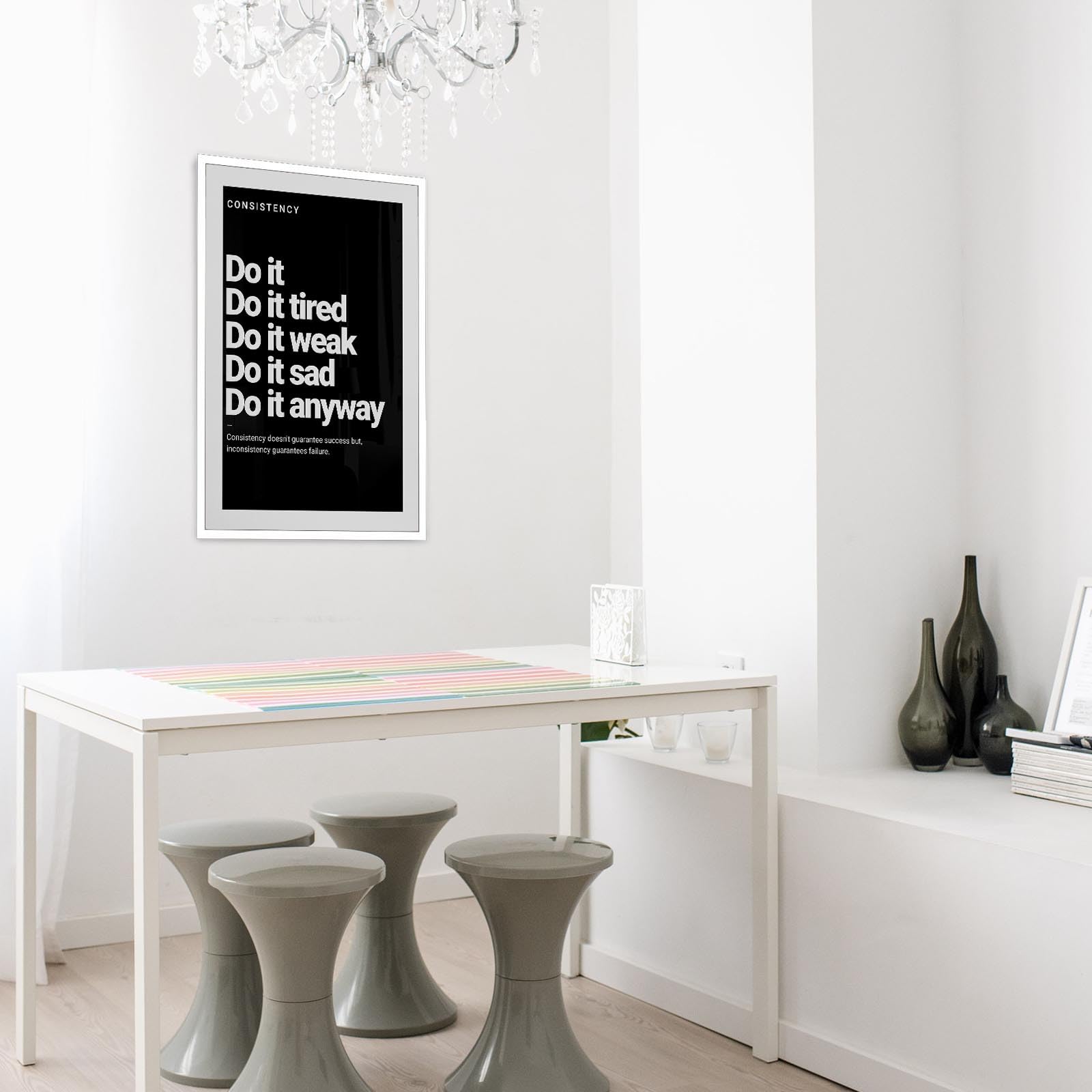 Foto 6 pulgar | Póster Decorativo Para Pared Con Frases Inspiradoras Y Consistentes De Color Negro Divertido, 40 X 60 Cm - Venta