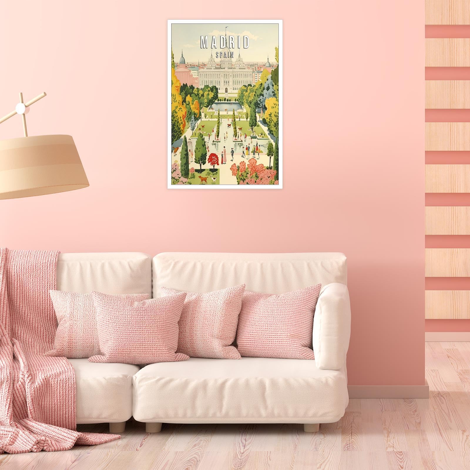 Foto 4 pulgar | Decoración Mural Vintage Con Paisaje De La Ciudad De Madrid, Estilo Retro, España, 40 X 60 Cm - Venta Internacional.
